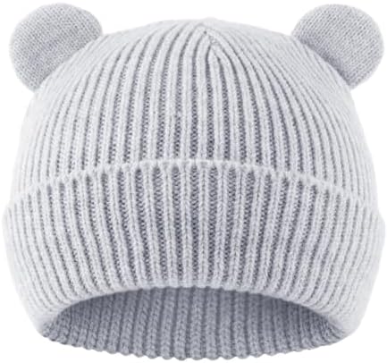 Bear Baby Beanie Knitted Baby Winter Hat Infant Toddler Boys Girls Beanie by MniJiza