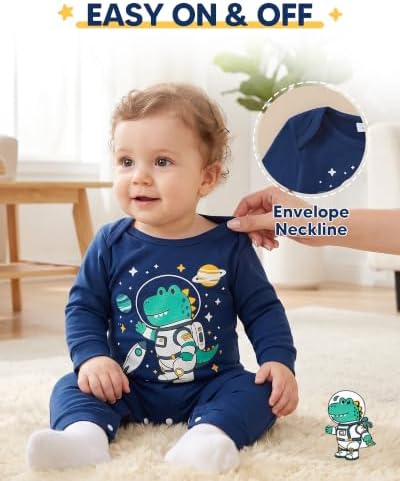 NZRVAWS Newborn Baby Boy Clothes Infant Romper 2-Pack outfit Cute Pattern - Image 2