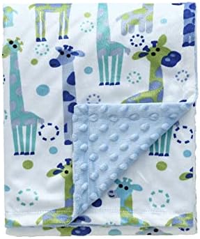 CREVENT Minky Baby Blanket for Boys, Soft Plush Receiving for Newborns by CREVENT