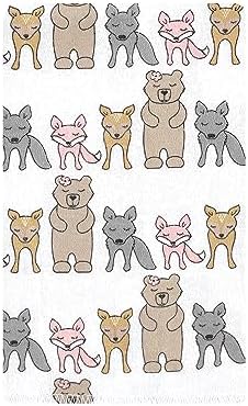 Luvable Friends Hudson Baby Flannel Burp Cloths 10pk, Woodland Bloom Pink - Image 2