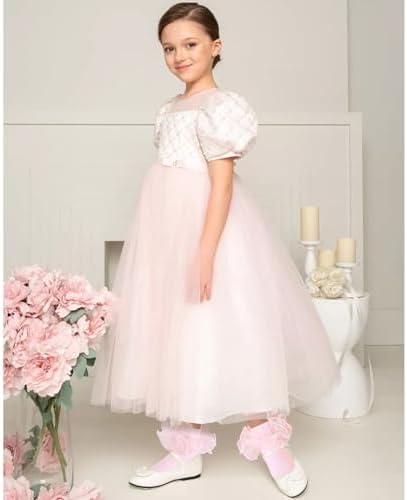 Girls Ruffle Socks Double Lace Turn Cuff Frilly Church Dress Socks - Image 3