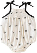 ROMPERINBOX Baby Girl Bodysuit Cotton Spaghetti Strap Sleeveless Onsies Summer by RomperinBox