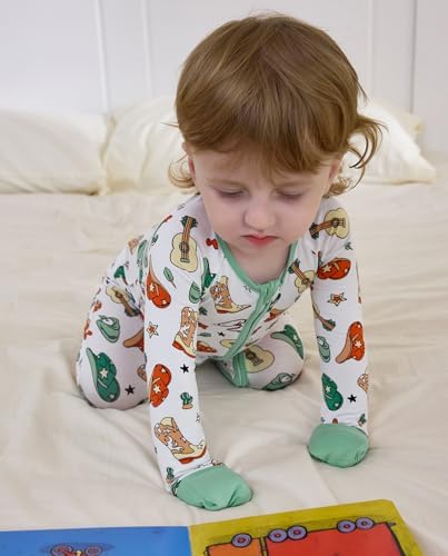 babee Reshinee Bamboo Viscose Baby Footie Pajama, Zipper Sleeper Boys Girls - Image 6