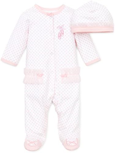 Little Me Clothes for Baby Girls 100% Cotton Scratch-Free Tag Footed One-Piece by LittleMeChildrensApparel