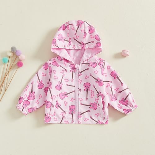 Toddler Girl Windbreaker Jacket Strawberry Baby Girls Hooded Fall Jackets Long - Image 4