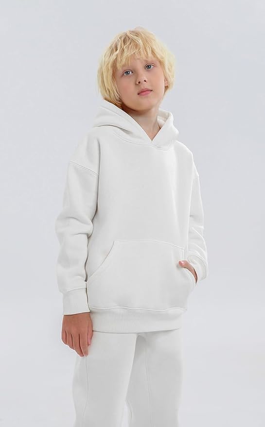 Toddler Boys Girls Sweatshirt Cotton Solid Fall Pullover Hoodie | Long Sleeve - Image 3