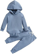 Thorn Tree Newborn Unisex Baby Clothes Set Hooded Long Sleeve Bodysuit Stretchy by ThornTree