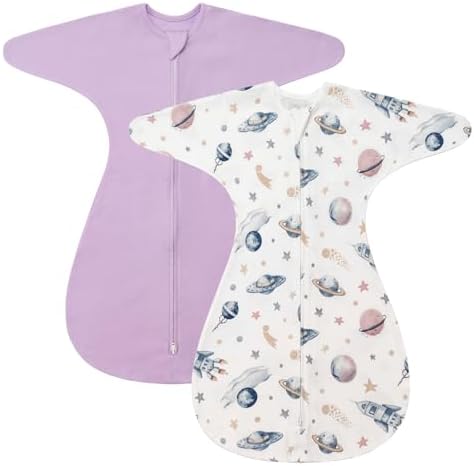 ZIGJOY Swaddle Sleep Sack 3-6 Months, 1.0 Tog Cotton Baby Swaddle Blanket by ZIGJOY
