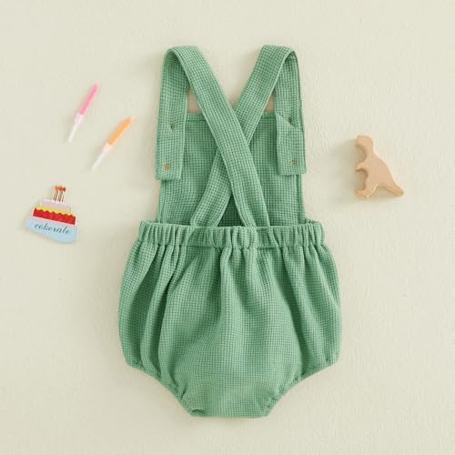 Honganda Baby Boy 1/2 Birthday Outfit Half Way to One Cake Smash Romper - Image 6