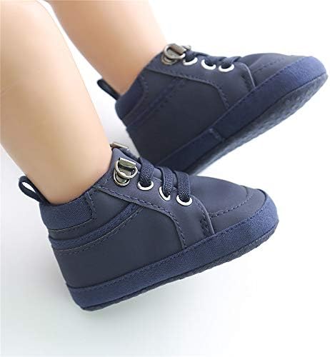 Meckior Toddler Baby Boys Girls High Tops Ankle Sneakers Soft Anti-Slip Sole PU - Image 2