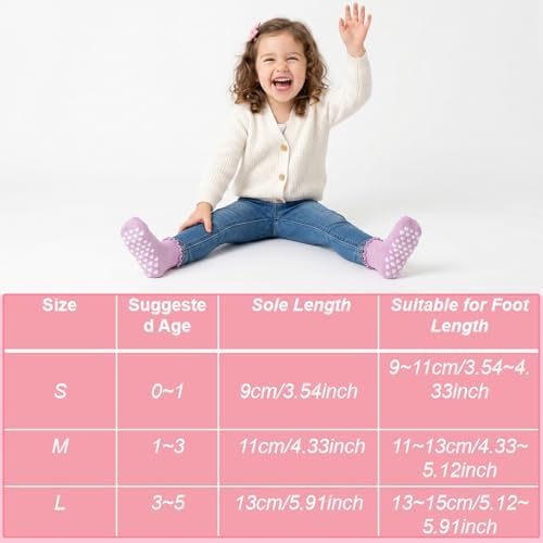 Toddler Socks Grip Ruffle Non Slip Kids Cotton 16 Pack Socks - Image 4