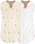Baby Swaddle 0-2 Months, Cotton Arm-In Zipper Sleep Sack, Wearable Blankets Wrap by SANDJEST