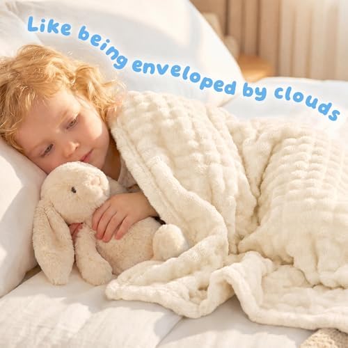 Fleece Baby Blanket for Girls Boys, Soft Cozy Cute Infant Toddler Receiving - Image 3