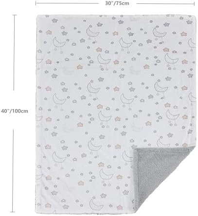 CREVENT 2Pcs 30''X40'' Cute Cozy Fluffy Warm Baby Blankets - Image 7
