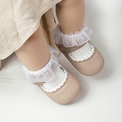 Meckior Infant Baby Girls Soft Sole Bowknot Princess Wedding Dress Mary Jane - Image 2