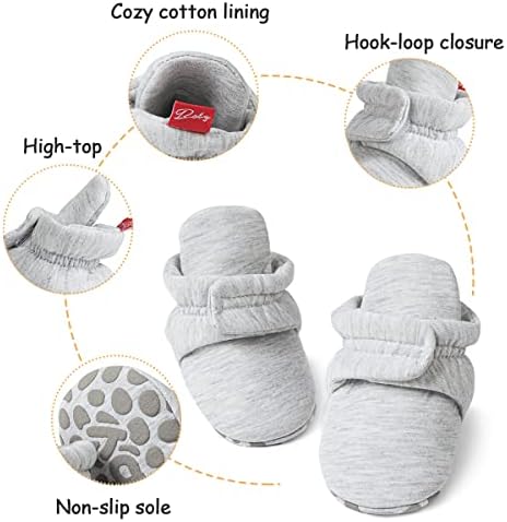 ohsofy Newborn Baby Cotton Booties Stay On Slipper Winter Warm Soft Shoes - Image 5