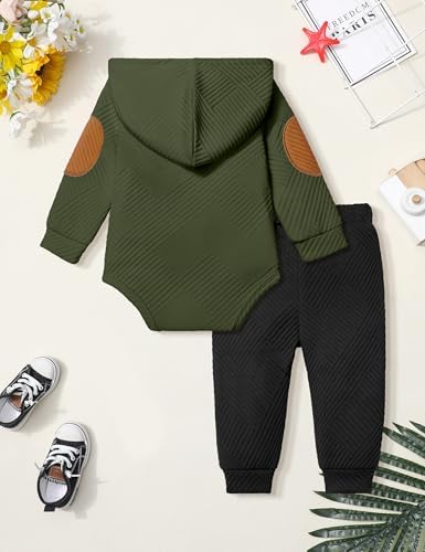 Fommy Baby Boy Clothes Colorblocked Long Sleeve Hoodie + Long Pants 2PCS Fall - Image 6