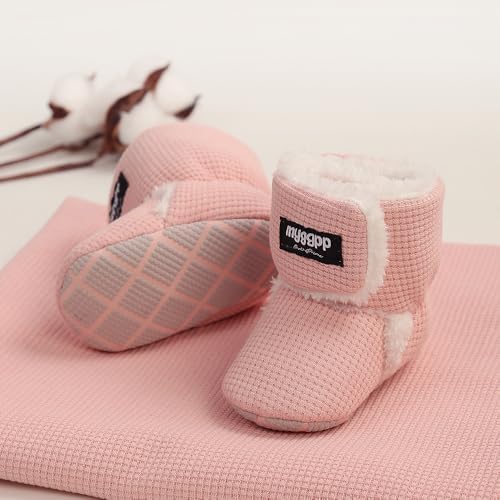Ohwawadi Infant Baby Boots Boys Girls Cozy Fleece Slippers Snow Boots Winter - Image 3
