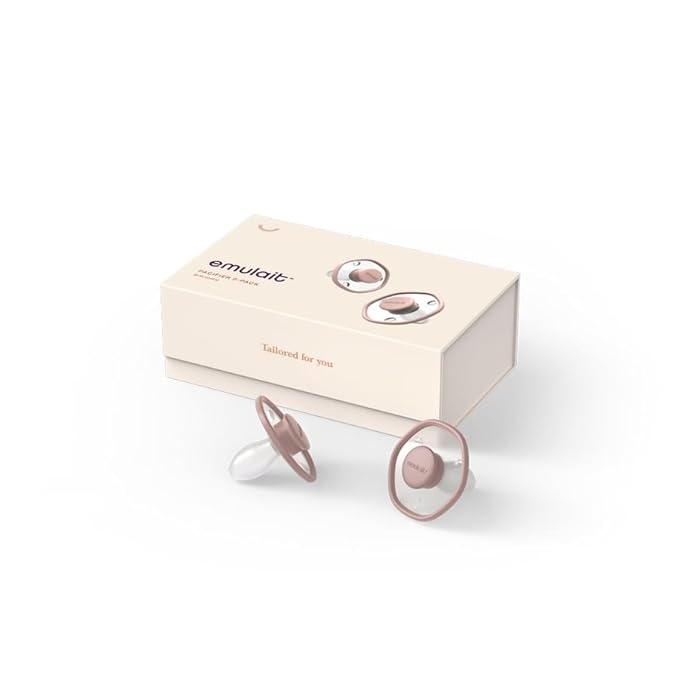 Emulait Baby Pacifier (2 Pack): 6+ Months - Rose