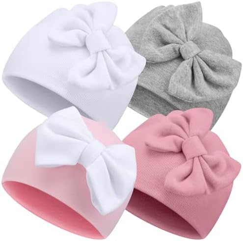 Cuffbow 4 Pcs Preemie Hats Baby Cap by Cuffbow
