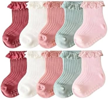 Newborn Baby-girls Socks and Bow Infant Toddler Ankle Socks by ToptimBabyHeadbands