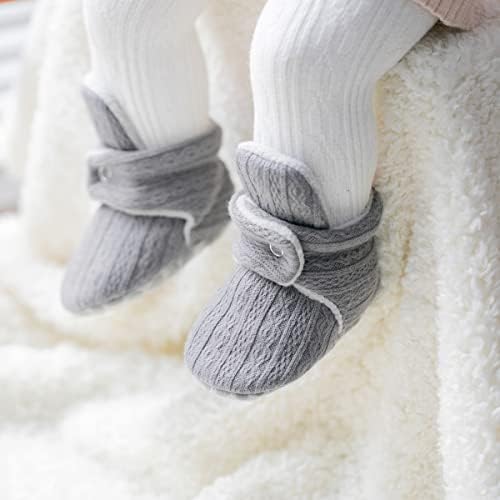 Meckior Newborn Infant Baby Girls Boys Warm Fleece Winter Booties First Walkers - Image 2