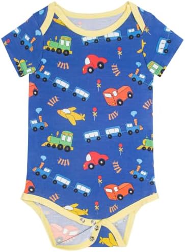 Kids Rayon of Bamboo Pajamas Set Short Sleeve Button Shorts Ages 0-24 - Image 2