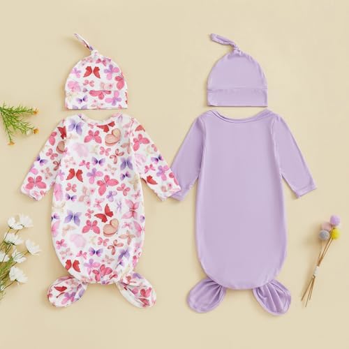 2-Pack Baby Sleeper knotted Gown Boy Girl Nightgown - Image 2
