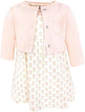 Hudson Baby Infant and Toddler Girls Cotton Dress and Cardigan Set by HudsonBaby