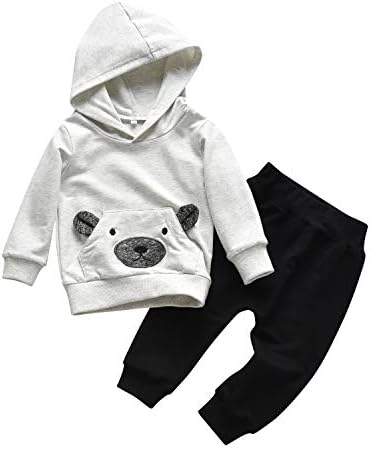 KuKitty Toddler Infant Baby Boy Clothes Animal Style Long Sleeve Hoodie Tops - Image 2