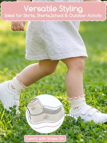 Aroveea Toddler Socks Non Slip Grip Ankle Baby 12 Pack - Image 4