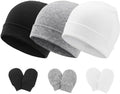 Newborn Baby Hats and Mittens Set Infant Beanie Cap Toddler Gloves Newborn by AQOKKA