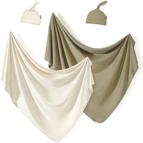 GRSSDER 2 Set Newborn Swaddle Blanket by BUYNOW