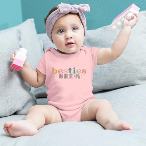 Besties Just Like Our Moms Baby Bodysuit Best Friend Baby Bodysuit Mom Besties - Image 3