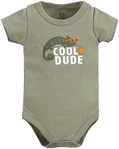 Hudson Baby Unisex Baby Cotton Bodysuit, Shorts and Shoe Set - Image 3