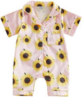 Kuriozud Baby Girl Boy Romper Pajamas Onesie Short Sleeve Button Down Pjs by Kuriozud
