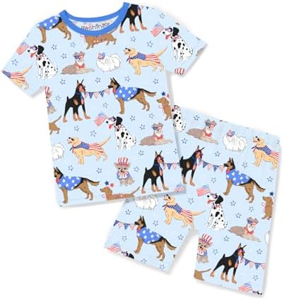 babee Reshinee Bamboo Viscose Toddler Boys Pajamas Set, Short Sleeve Kids by babeeReshinee