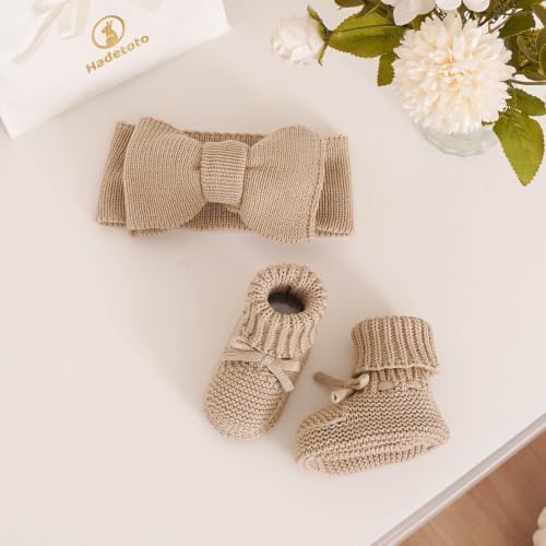 Hadetoto Baby Headband and Booties Set, 100% Organic Cotton - Image 7