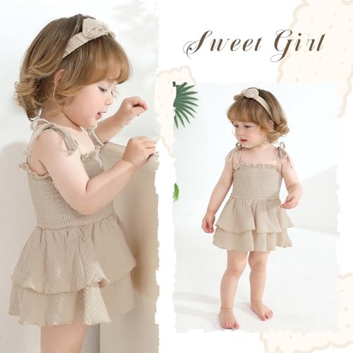 YOUNGER TREE Baby Girl Clothes Infant Summer Romper Dress Sleeveless Bodysuit - Image 2