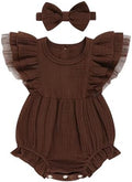 TITKKOP Ruffle Bubble Romper for Baby Girl | One-Piece Shorts Jumpsuit | Summer by TITKKOP