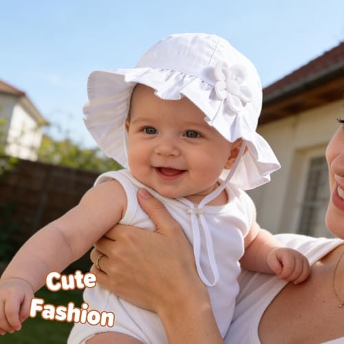 Baby Girl Wide Brim Bucket Hats - Image 2
