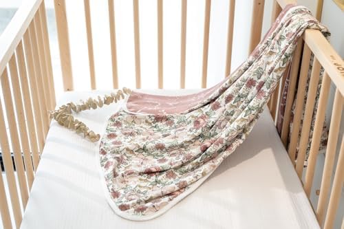 Little Jump Stretchy Jersey Knit Swaddle Blankets, Premium Cotton Floral Baby - Image 4