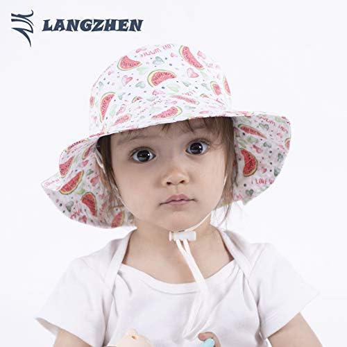 LANGZHEN Sun Protection Hat for Kids Toddler Boys Girls Wide Brim Summer - Image 3