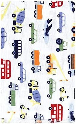 Luvable Friends Hudson Baby Flannel Burp Cloths 10pk, Vehicle Adventure - Image 2