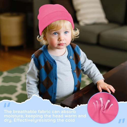 Zando Baby Beanie Newborn Hats Infant Toddler Seamless Warm Soft Knit Cap - Image 4