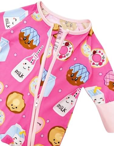 Bow Dream Bamboo Pajamas for Baby, Rayon Sleeper Romper Jumpsuit Outfit | 93% - Image 5