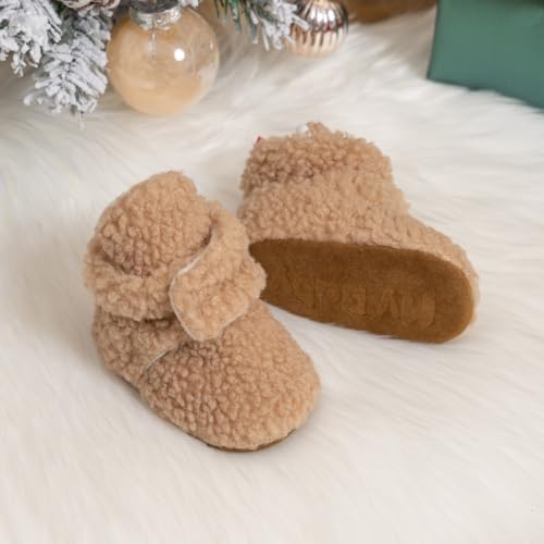 Meckior Newborn Infant Baby Girls Boys Warm Fleece Winter Booties First Walkers - Image 4