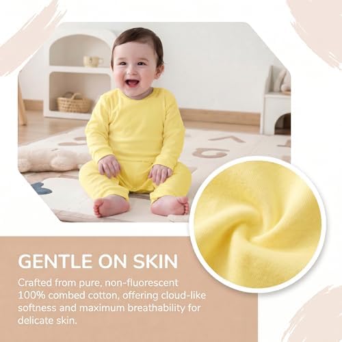 Unisex Baby romper, Long Sleeve 100% Cotton Baby Clothes, Baby Footless Jumpsuit - Image 4
