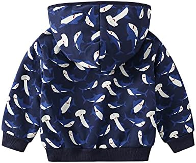 Baby Toddler Boys Dinosaur Hooded Zip Jacket Casual Outerwear Active Sweatshirt - Image 2