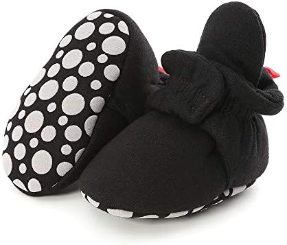 HsdsBebe Unisex Newborn Baby Cotton Booties Non-Slip Sole - Image 3